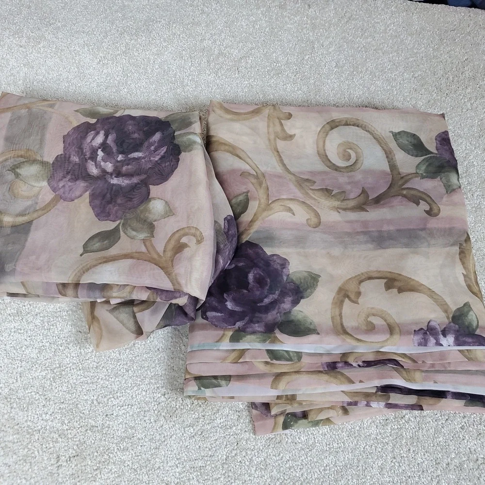 Croscill Scarf Chambord Cassis Scarves 2 Pieces Size 60X216